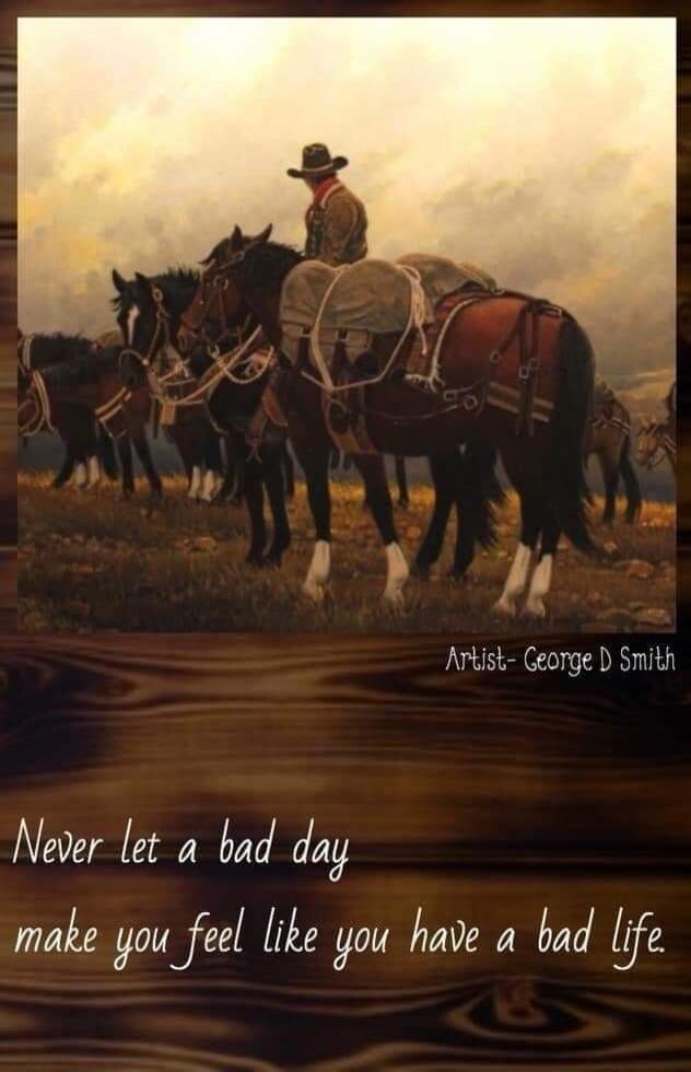 Artist- George D Smith Never let a bad day make you feel like you have a bad life.