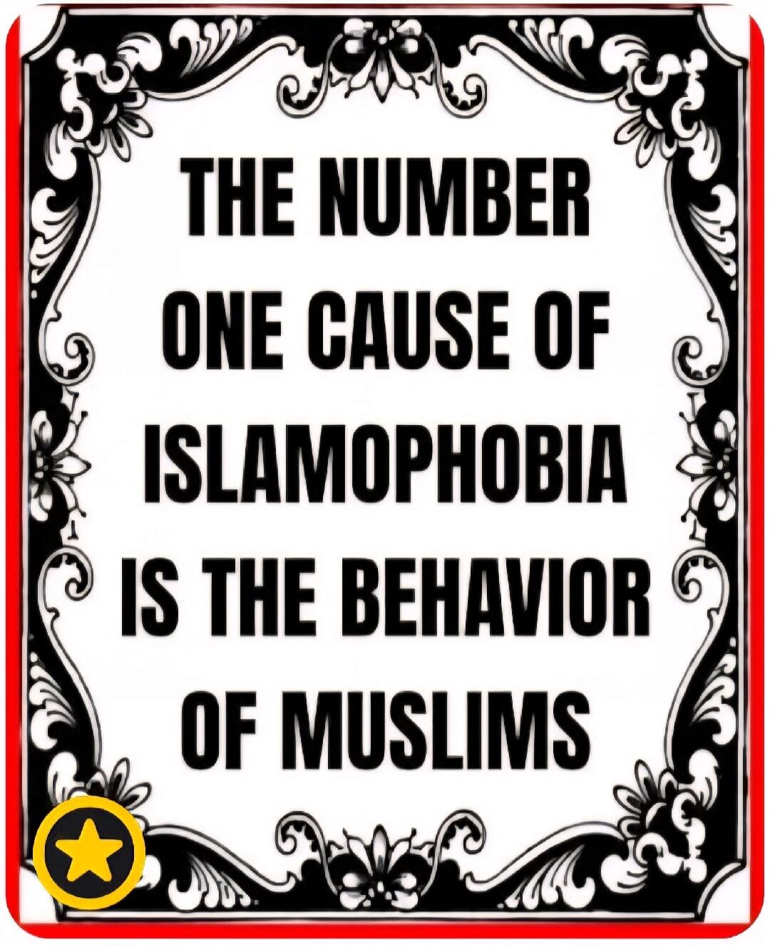 THE NUMBER ONE CAUSE OF ISLAMOPHOBIA IS THE BEHAVIOR OF MUSLIMS