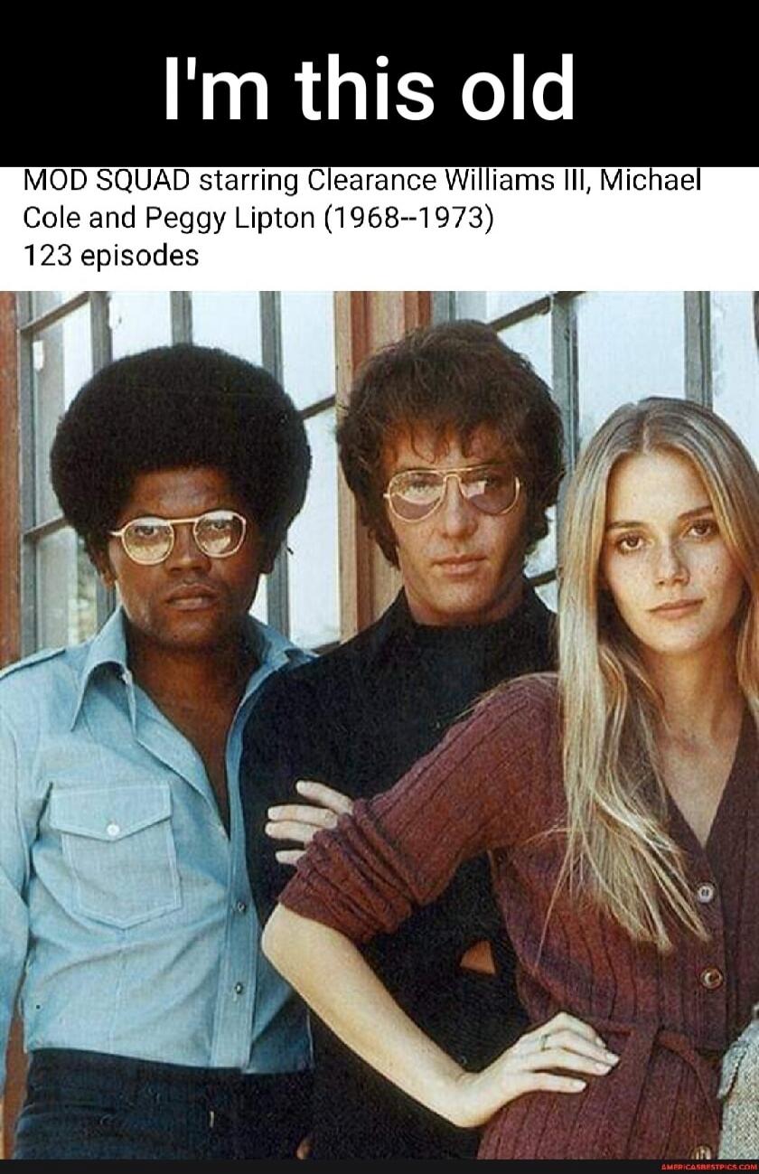 I'm this old MOD SQUAD starring Clearance Williams III, Michael Cole and Peggy Lipton (1968-1973) 123 episodes