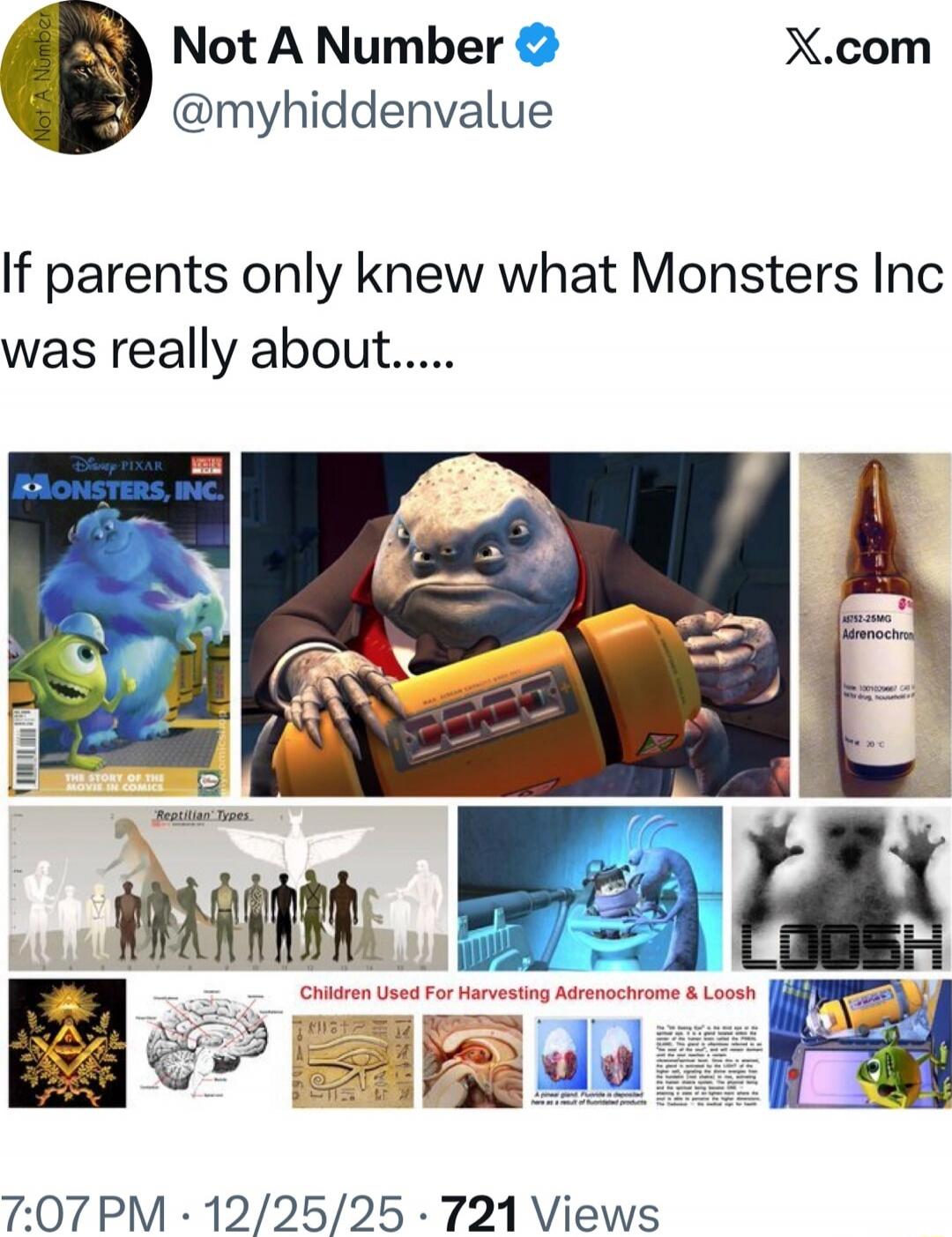 If parents only knew what Monsters Inc was really about.....