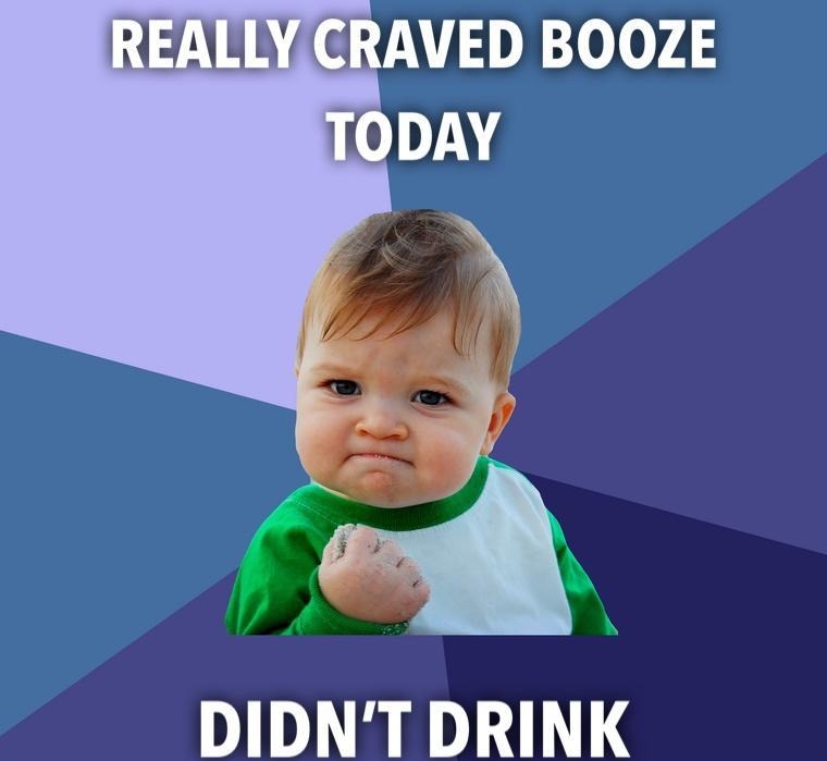 CRAVED BOOZE DIDNT DRINK
