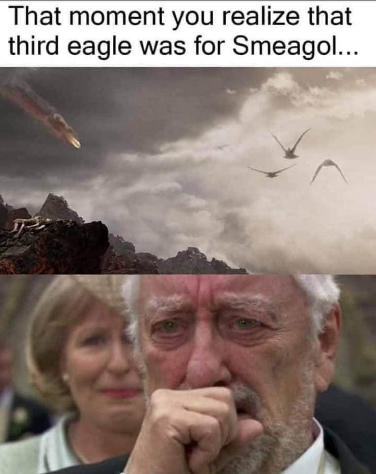 That moment you realize that third eagle was for Smeagol