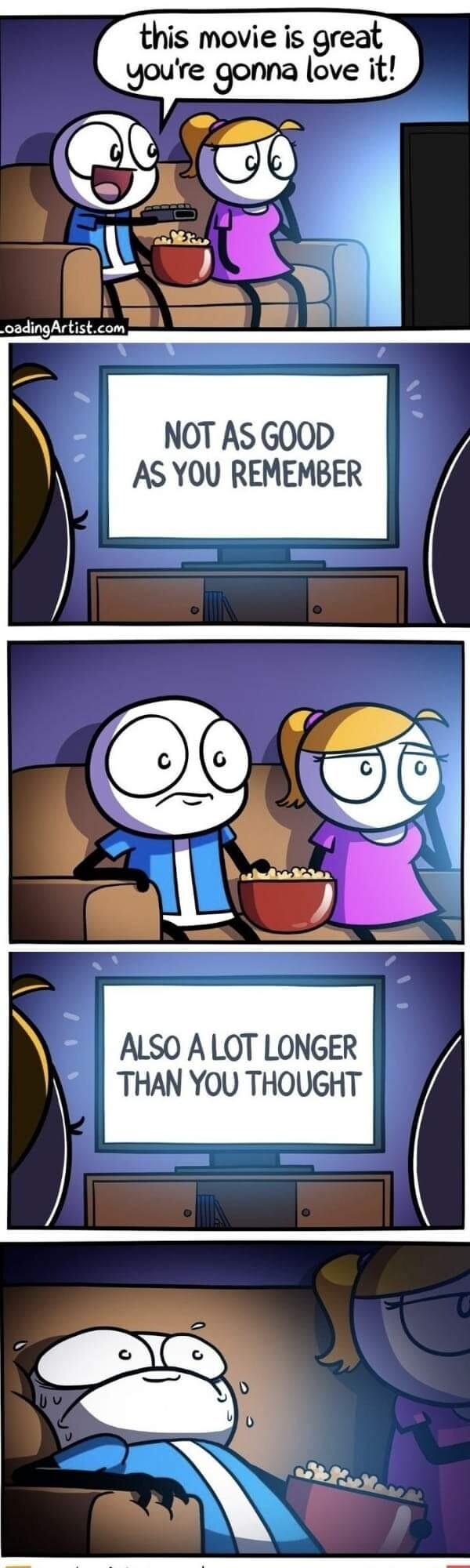 this movie is great youre gonna love it 9 NOT AS GOOD AS YOU REMEMBER ALSO A LOT LONGER THAN YOU THOUGHT