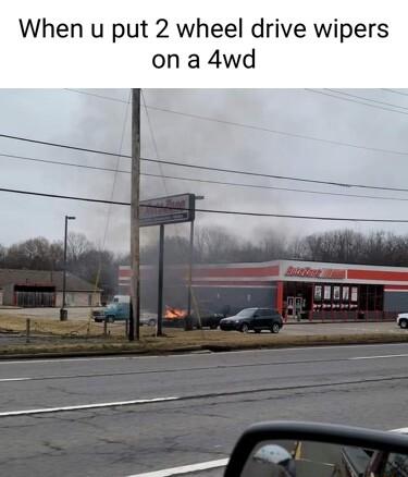 When u put 2 wheel drive wipers on a 4wd