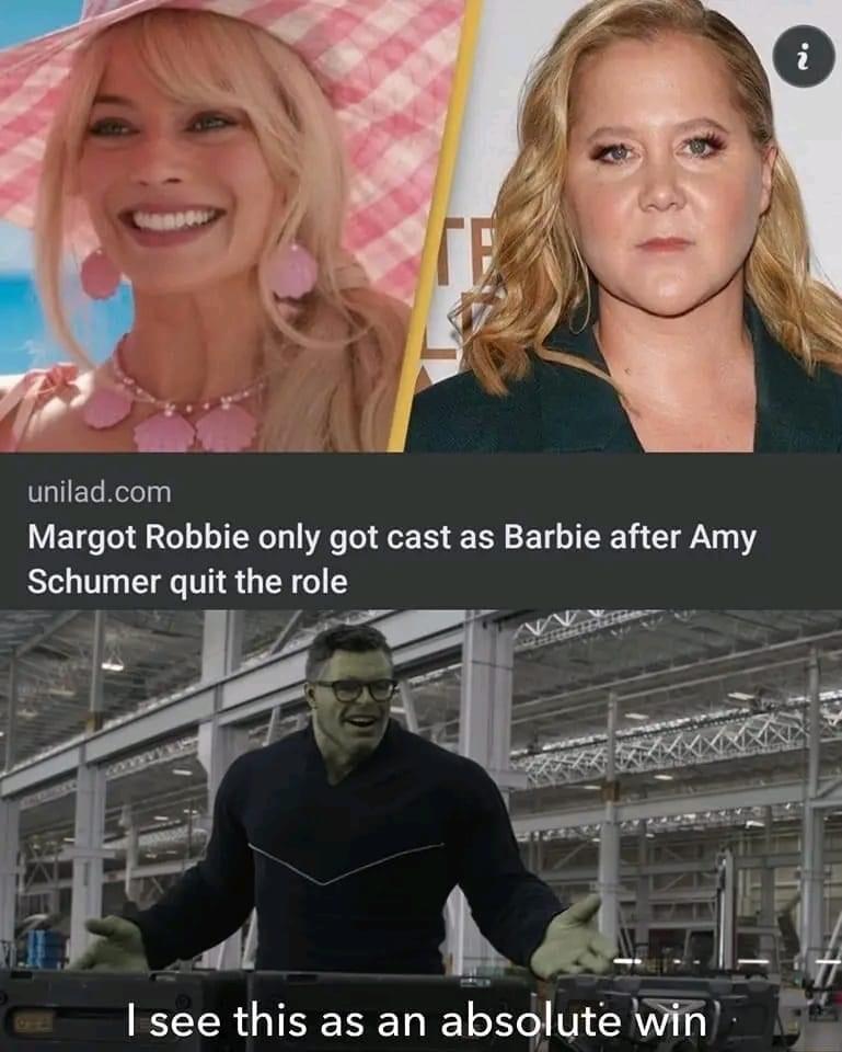 uniladcom Margot Robbie only got cast as Barbie after Amy see this as an absolute win