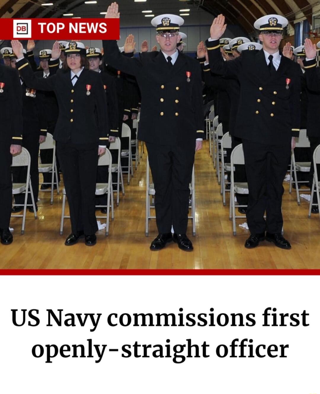 TOP_NEWS P NN W US Navy commissions first openly straight officer