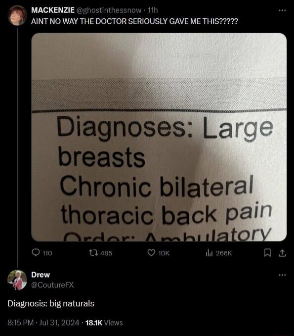 MACKENZIE T No WAY THE DOCTOR SERIOUSLY GAVE ME THIS7272 Drew Diagnosis big naturals 81K