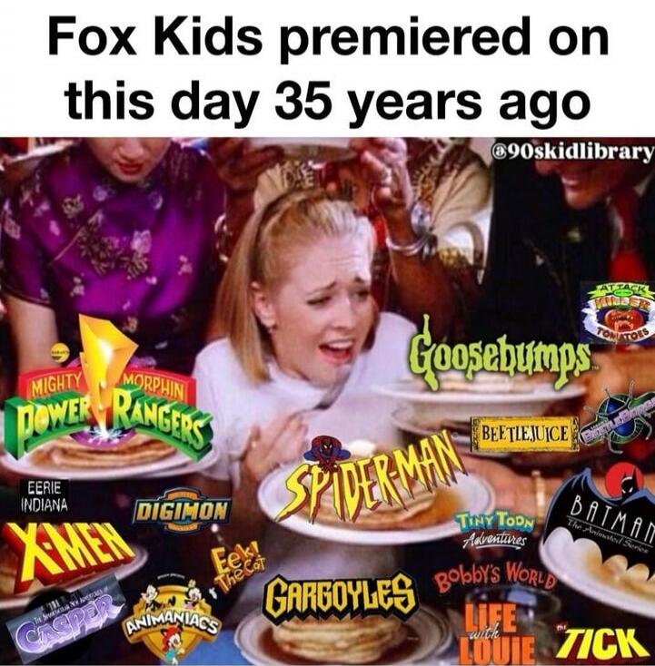 Fox Kids premiered on this day 35 years ago