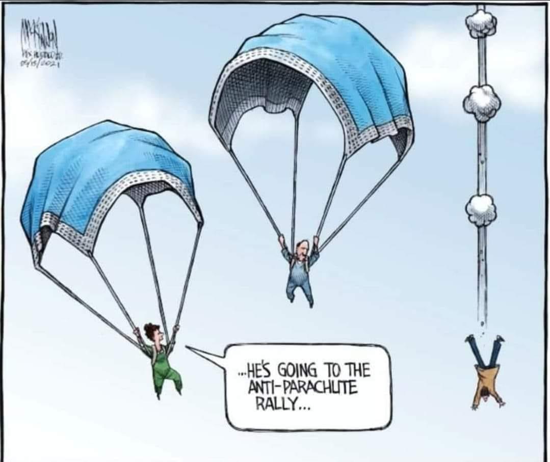 HES GOING TO THE ANTI PARACHLITE RALLY