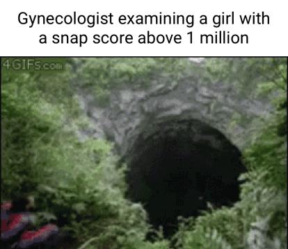 Gynecologist examining a girl with a snap score above 1 million