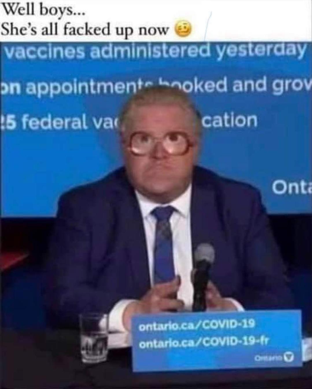 Well boys Shes all facked up now vaccines administere CHEIGEE an appointment oked and grov 5 federal vac cation