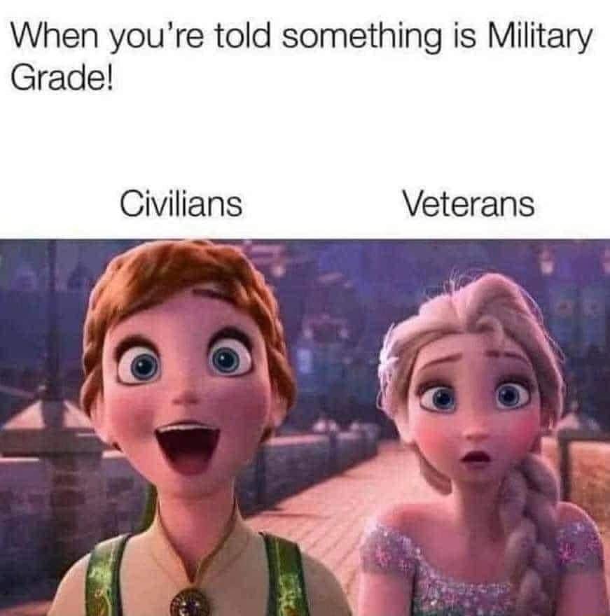 When youre told something is Military Grade Civilians Veterans