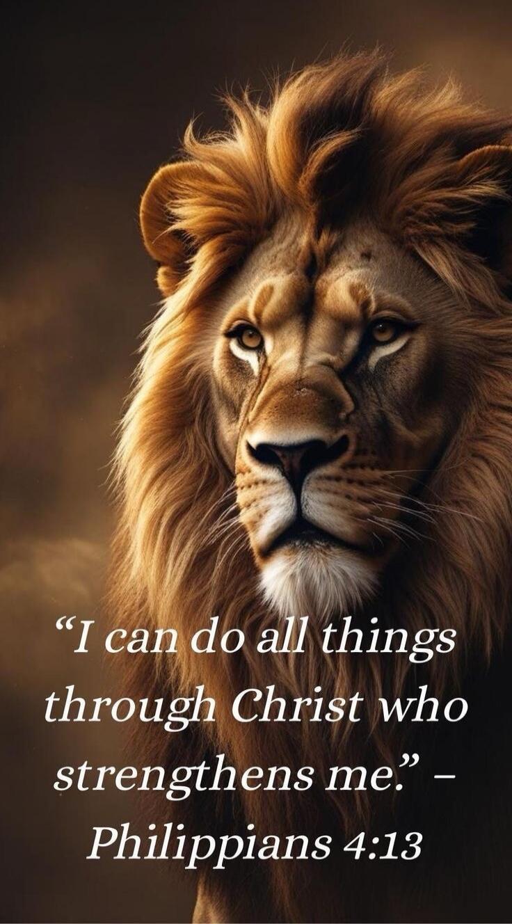 I can do all things through Christ who strengthens me. - Philippians 4:13