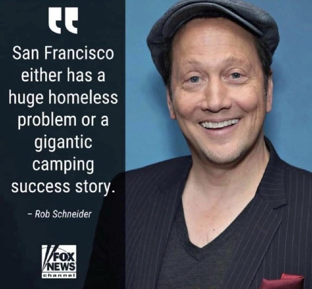 SENNEEL MR G ENES huge homeless problem or a IELIT camping success story Rob Scheider 2