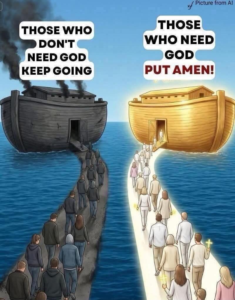 THOSE WHO DON'T NEED GOD KEEP GOING. THOSE WHO NEED GOD PUT AMEN!