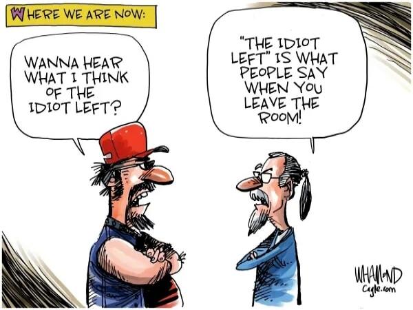 WHERE WE ARE NOW: WANNA HEAR WHAT I THINK OF THE IDIOT LEFT? 