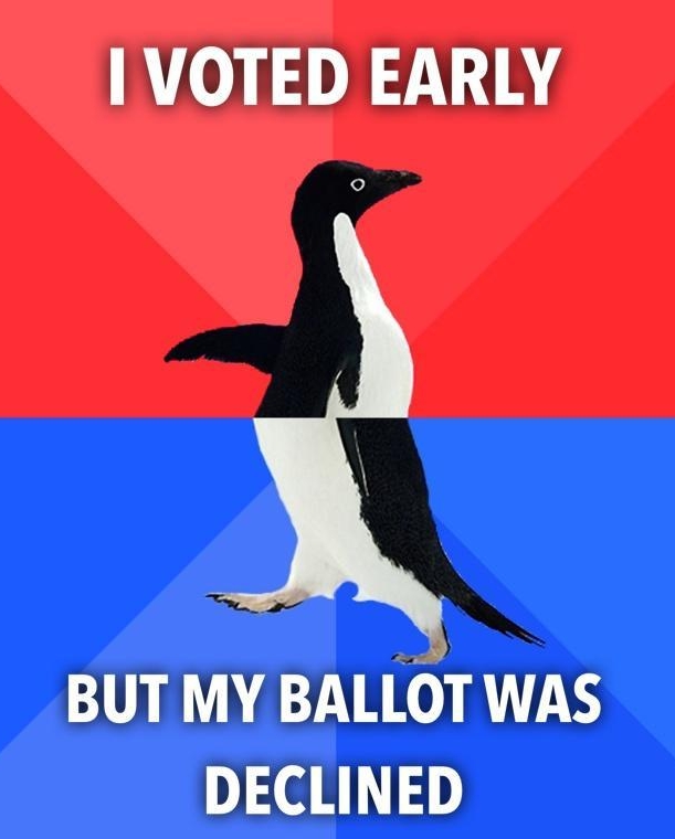 VOTED EARLY BUT MY BALLOT WAS DECLINED a