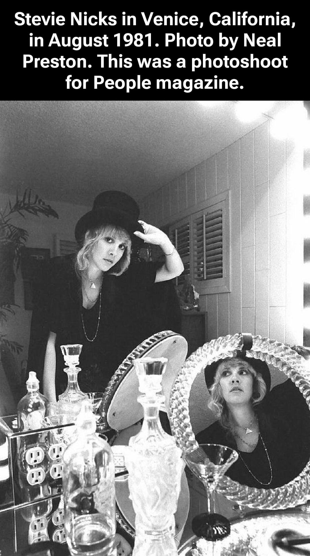 Stevie Nicks in Venice, California, in August 1981. Photo by Neal Preston. This was a photoshoot for People magazine.