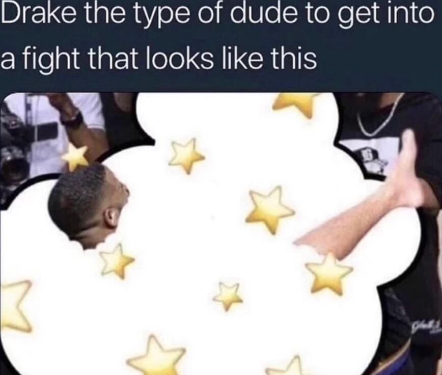 Drake the type of dude to get into a fight that looks like this
