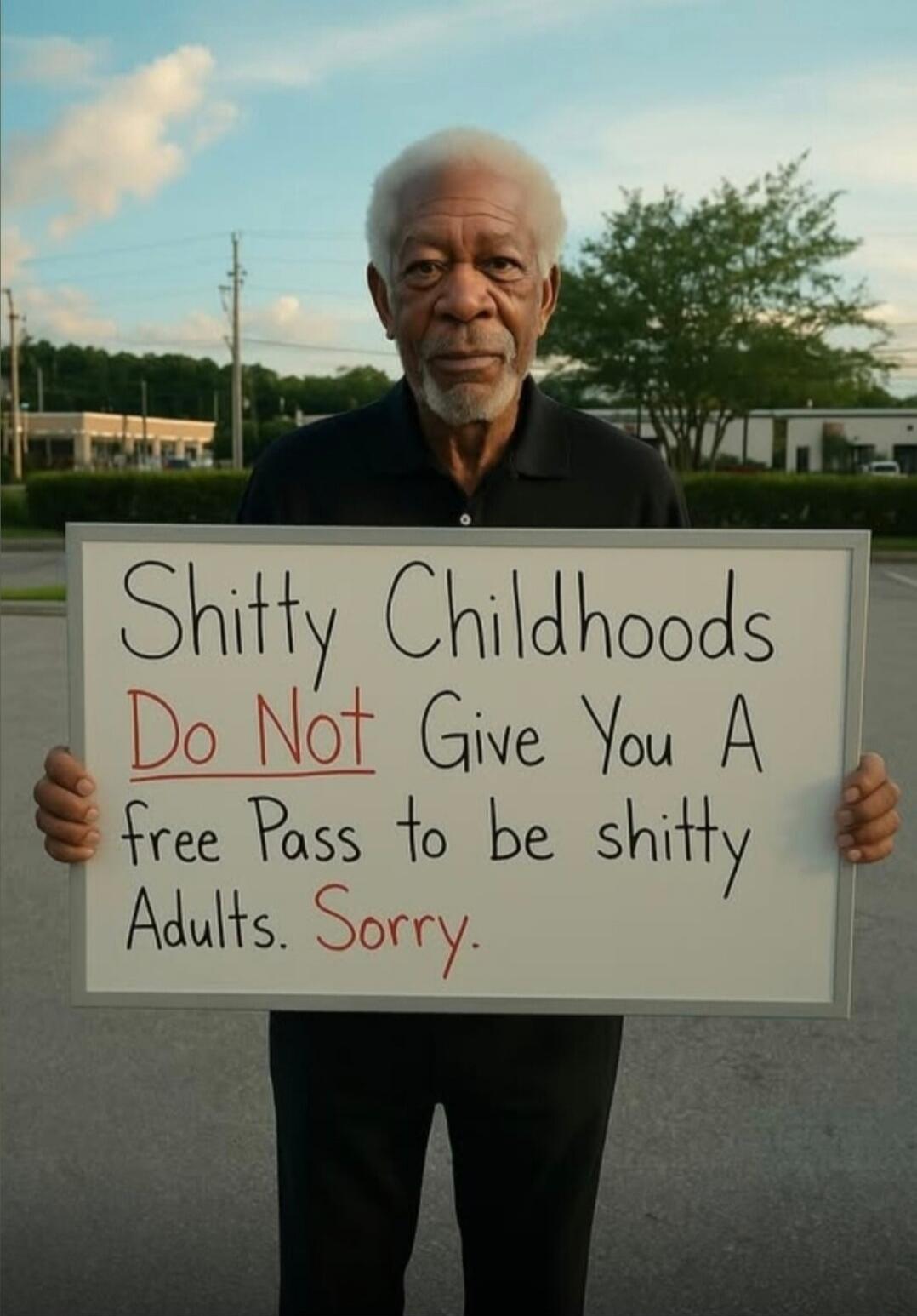 Shitty Childhoods Do Not Give You A free Pass to be shitty Adults. Sorry.