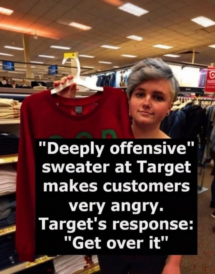 Deeply offensive sweater at Target makes customers very angry. Target's response: 
