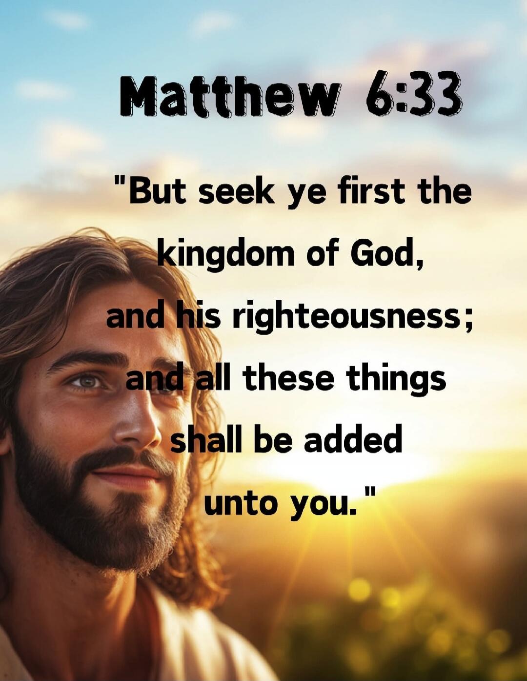 Matthew 6:33: 