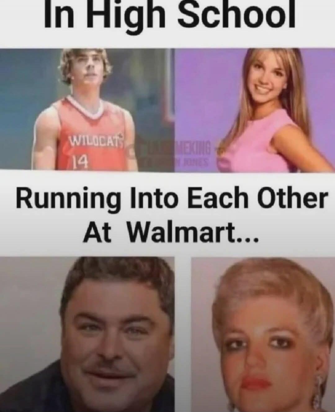In High School Running Into Each Other At Walmart...