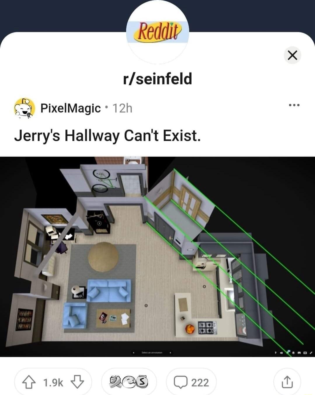 PR v W X rseinfeld is s 12 PixelMagic 12h Jerrys Hallway Cant Exist