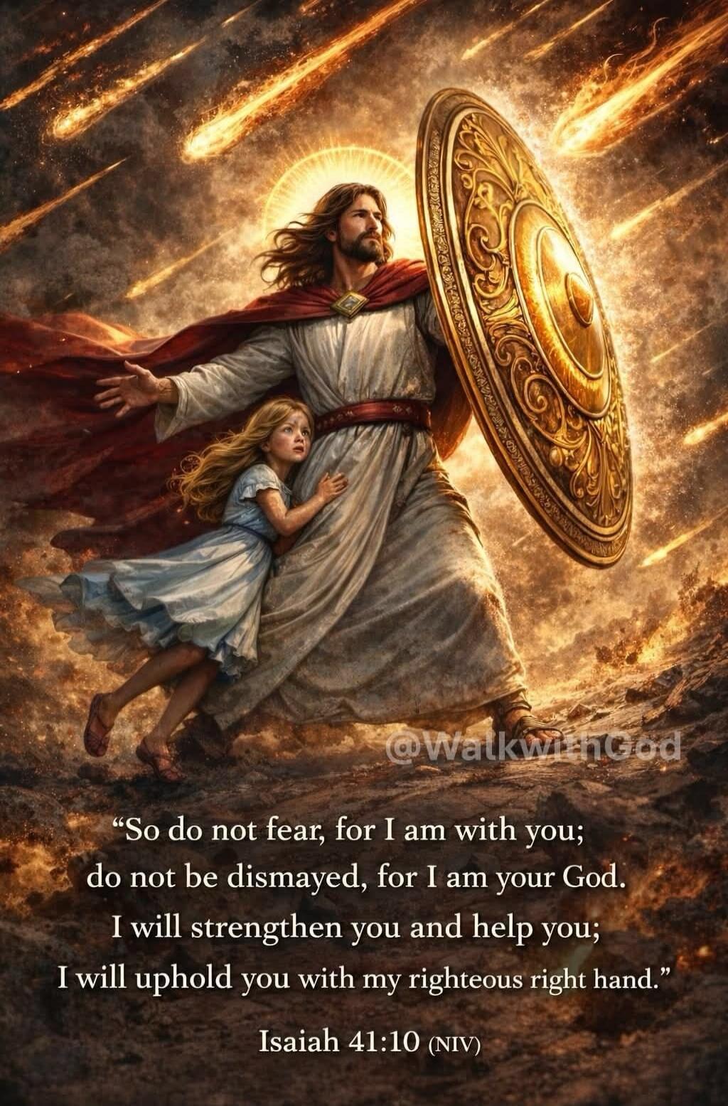 So do not fear, for I am with you; do not be dismayed, for I am your God. I will strengthen you and help you; I will uphold you with my righteous right hand. Isaiah 41:10 (NIV)