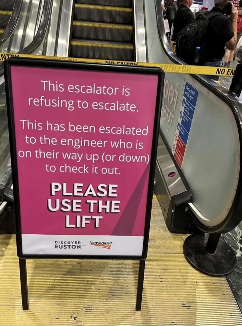 PLEASE USE THE LIFT