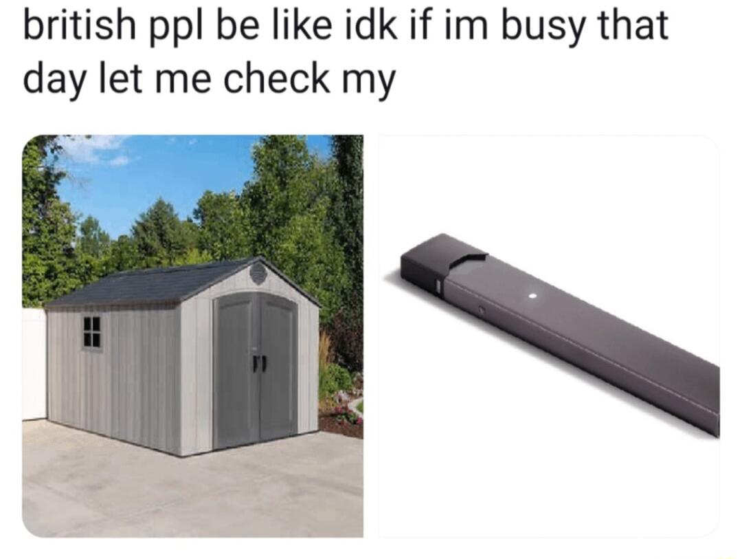 british ppl be like idk if im busy that day let me check my