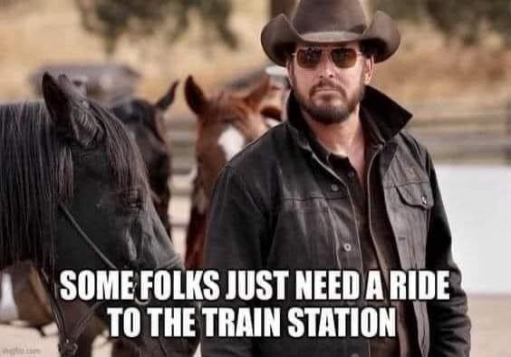 SOME FOLKS JUST NEED A RIDE TO THE TRAIN STATION
