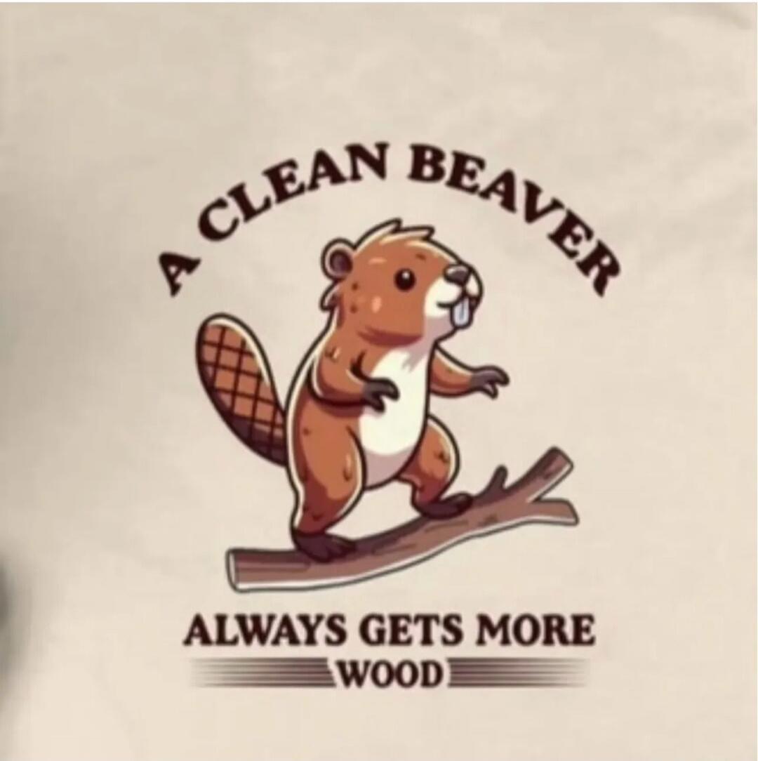 A CLEAN BEAVER ALWAYS GETS MORE WOOD