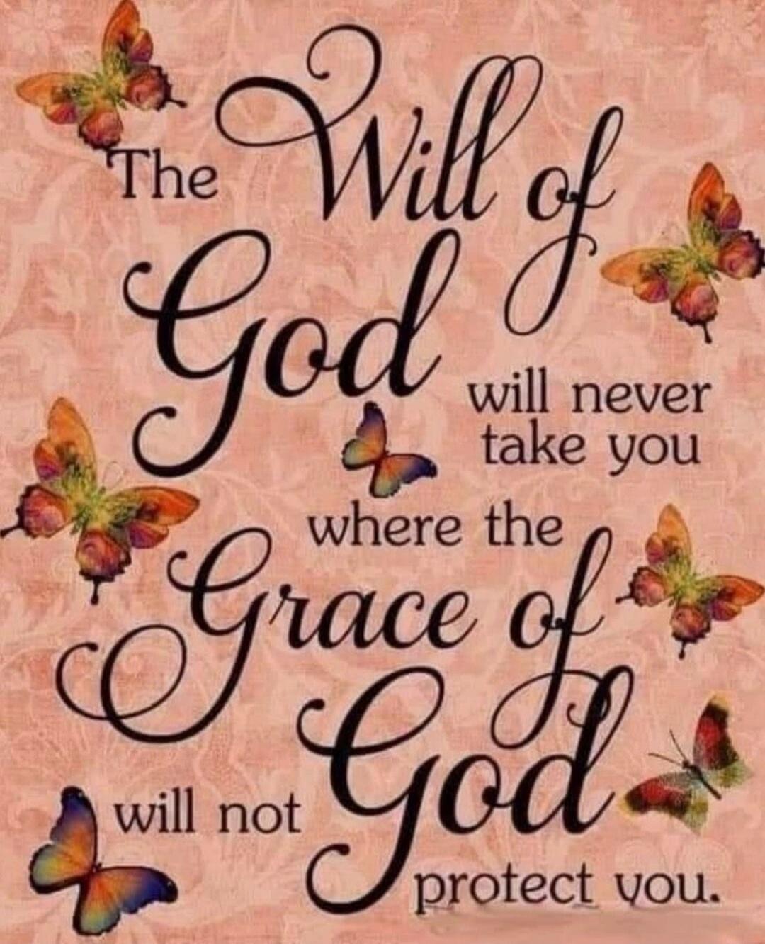 The Will of God will never take you where the Grace of God will not protect you.