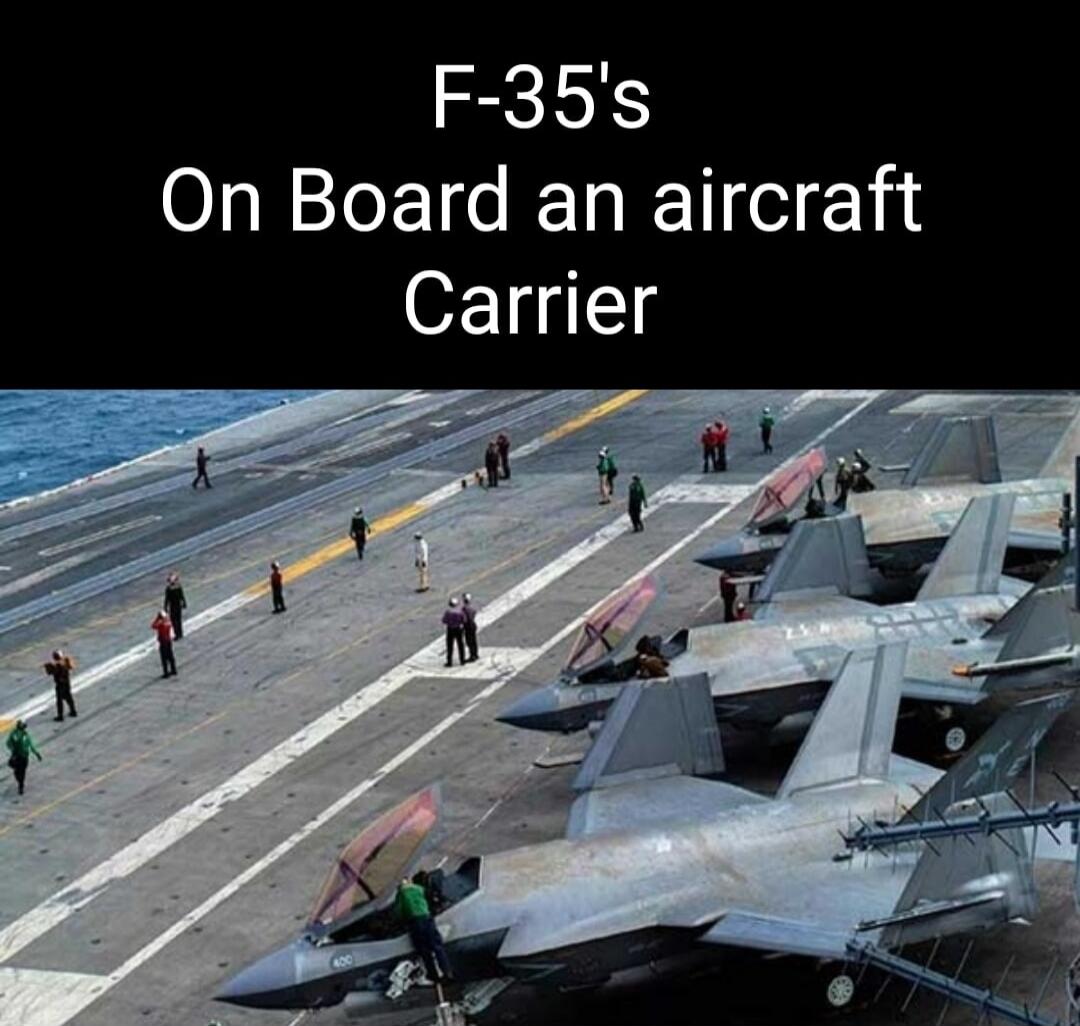 F-35's On Board an aircraft Carrier