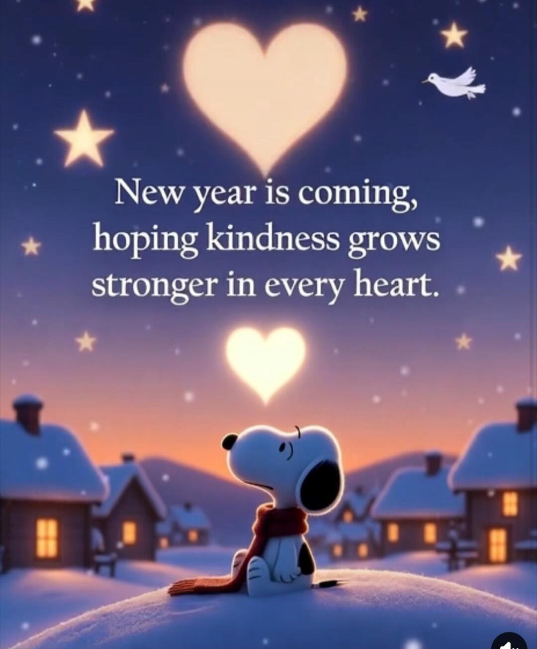 New year is coming, hoping kindness grows stronger in every heart.
