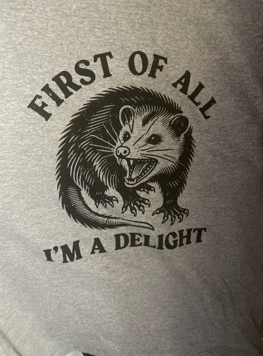 FIRST OF ALL I'M A DELIGHT