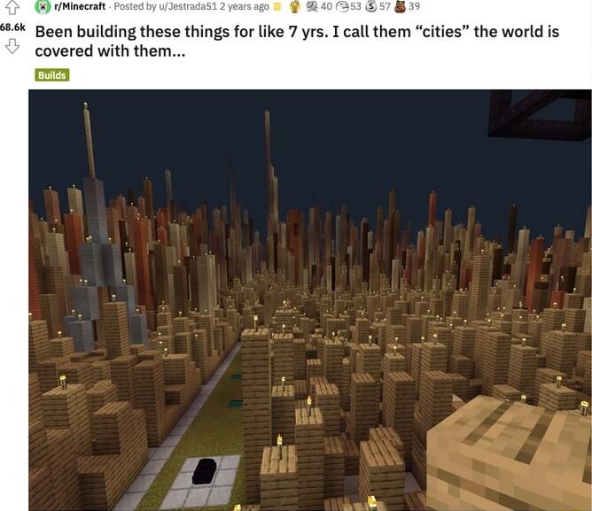 4 Boen bulding these things for like 7 yrs T call them cities the world is covered with them