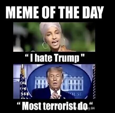 MEME OF THE DAY. I hate Trump. Most terrorist do.