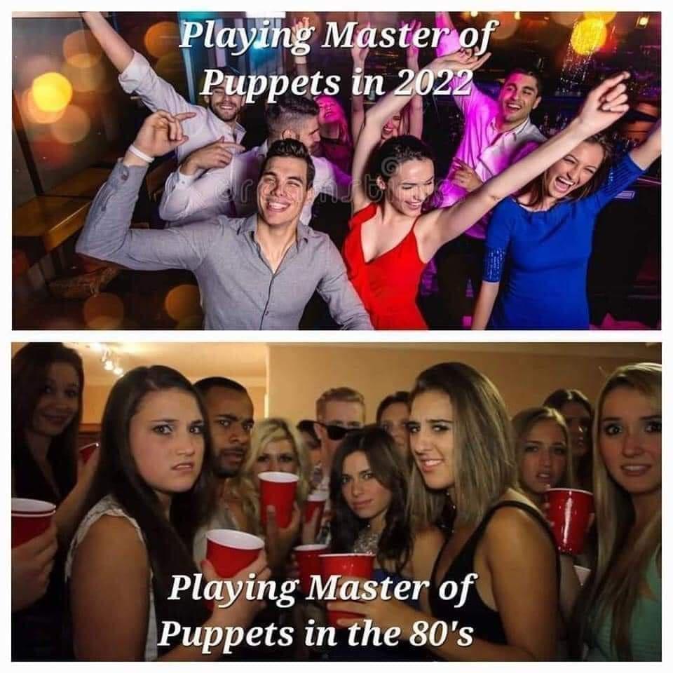 Pupp Playing Master of Puppets in the 80s