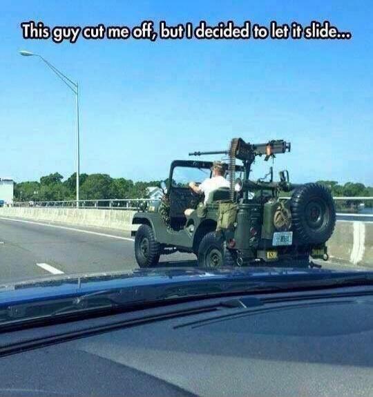 This guy cut me off, but I decided to let it slide...