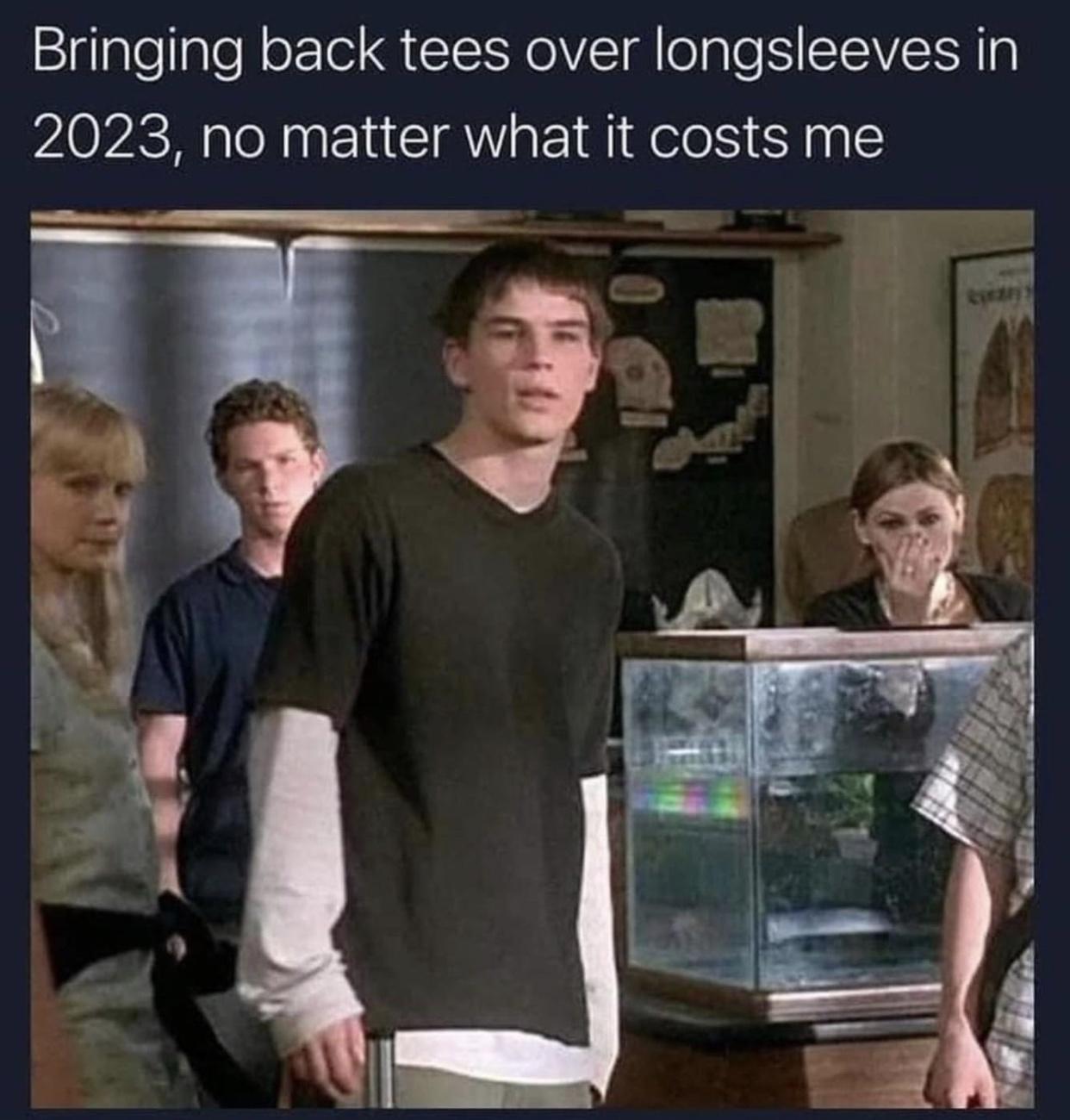 Bringing back tees over longsleeves in 2023 no matter what it costs me