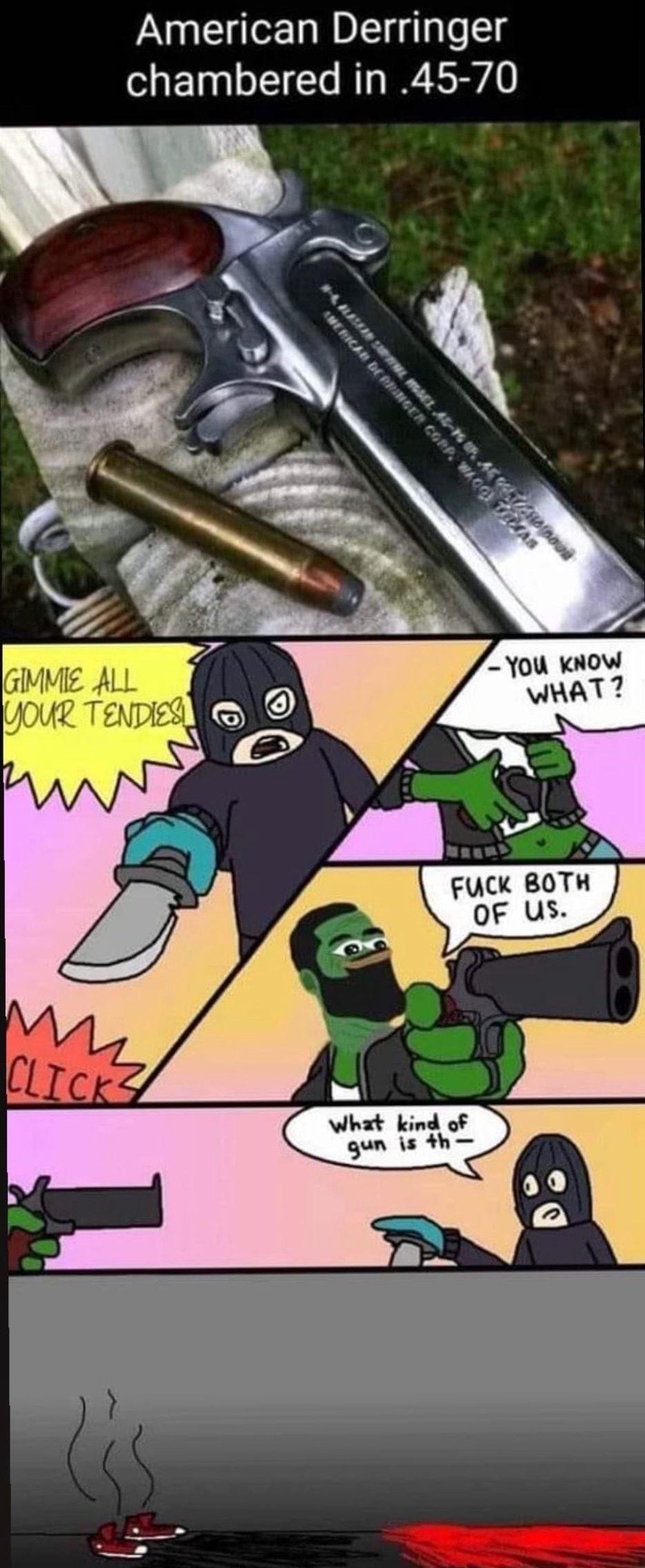 American Derringer chambered in 45 70