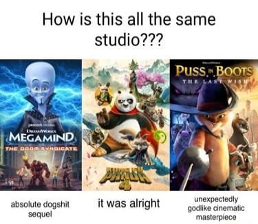 How is this all the same studio unexpectedly absolute dogshit it was alright godike cinematic soquel mastorpiace