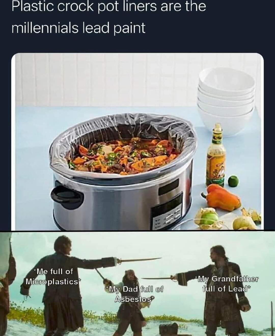 Plastic crock pot liners are the millennials lead paint