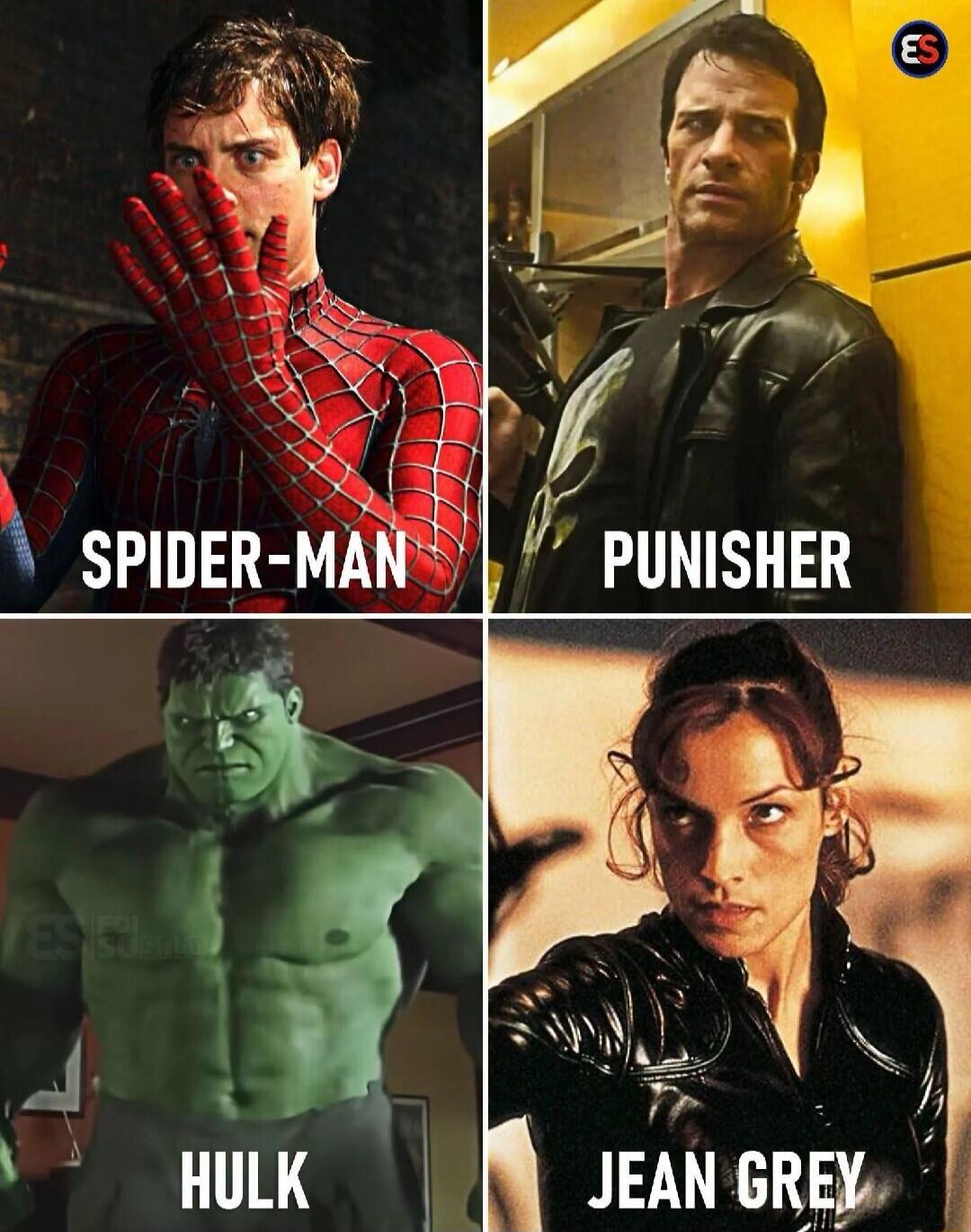 SPIDER-MAN PUNISHER HULK JEAN GREY