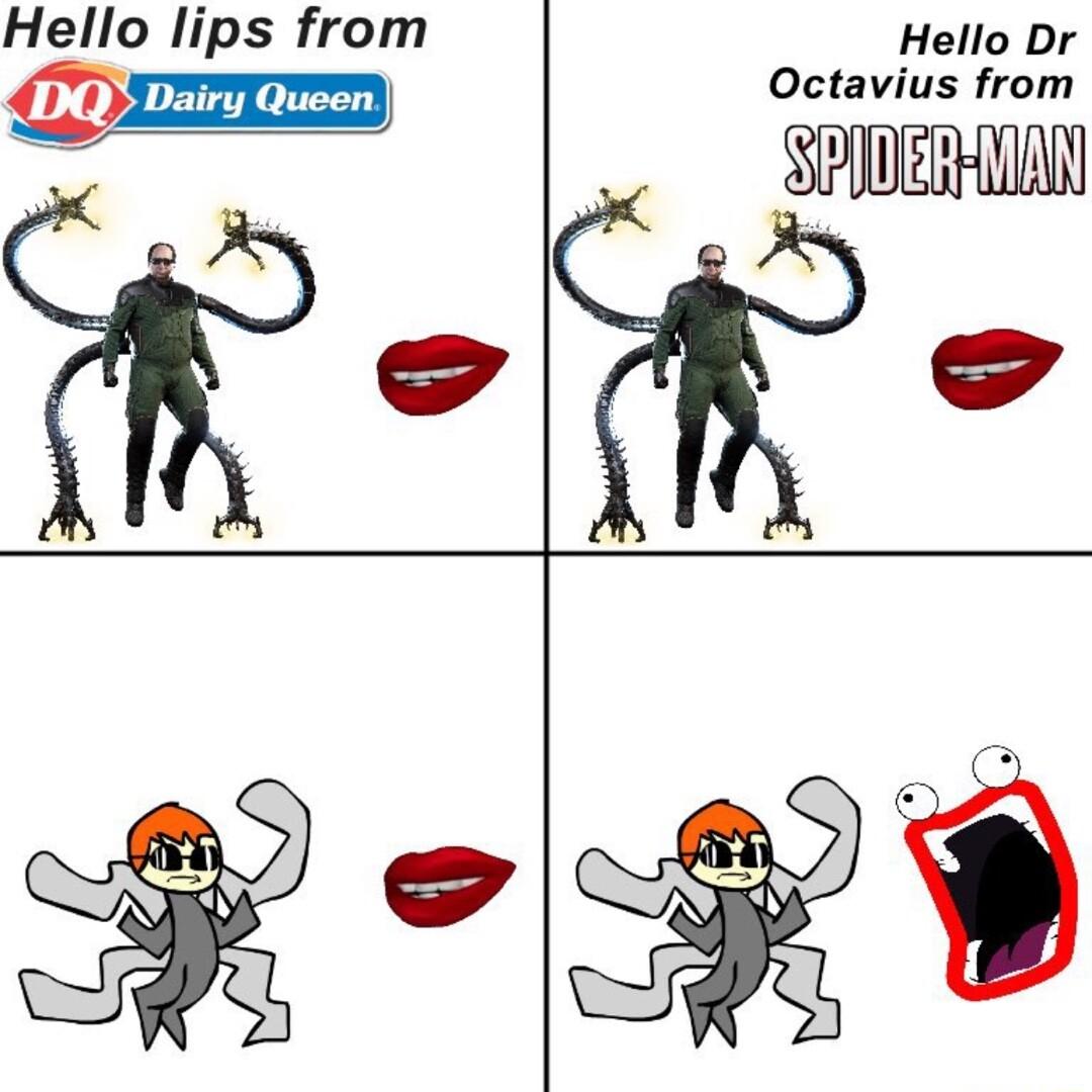 HeIIo lips from Hello Dr llaln Queen Octavius from SPIDEHIAN P o3P