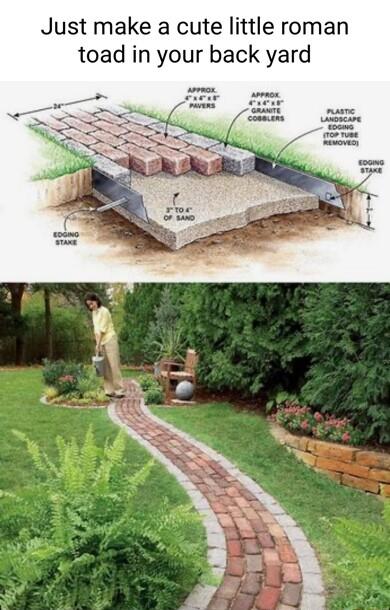 Just make a cute little roman toad in your back y