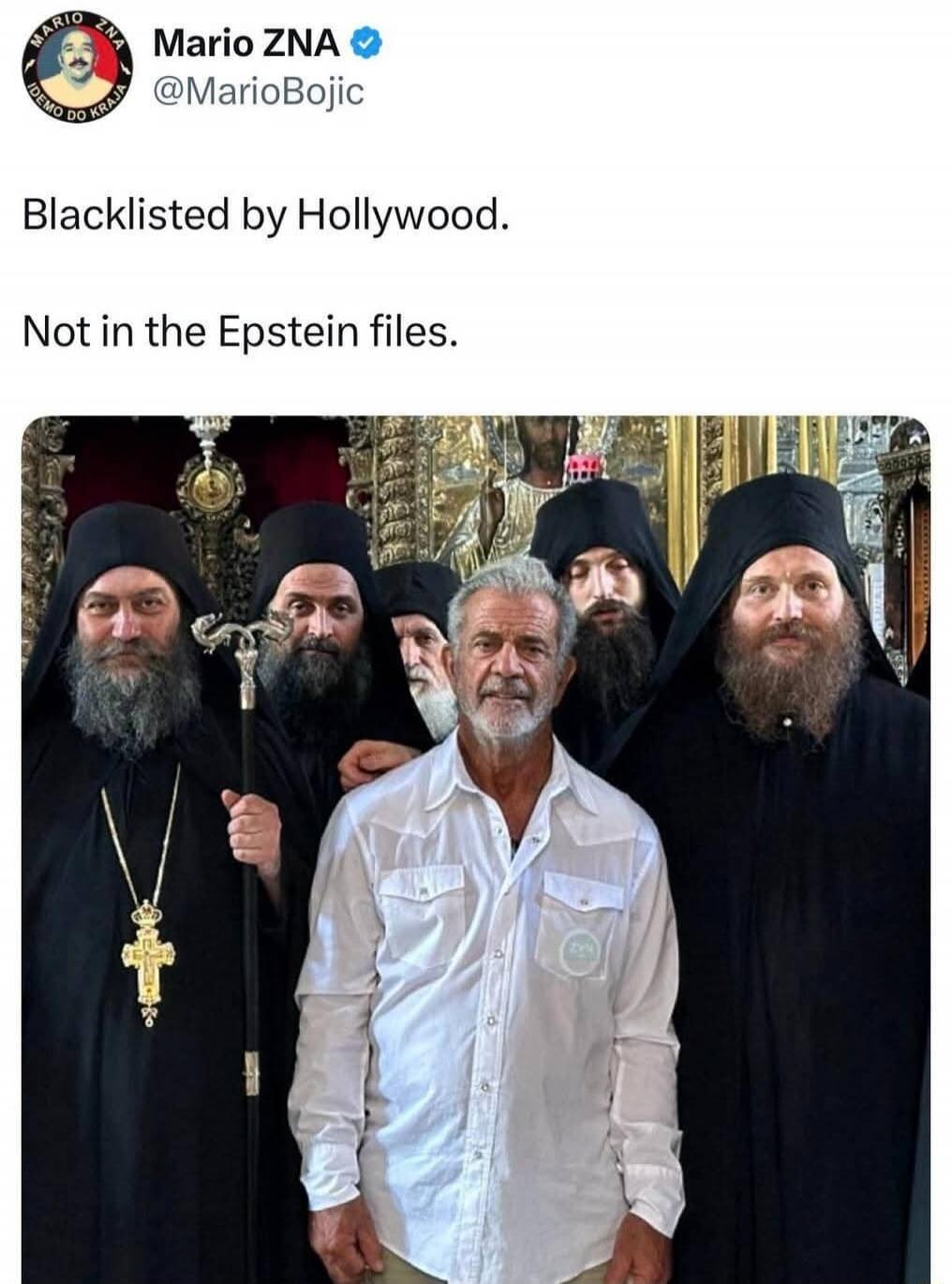 Blacklisted by Hollywood.\n\nNot in the Epstein files.