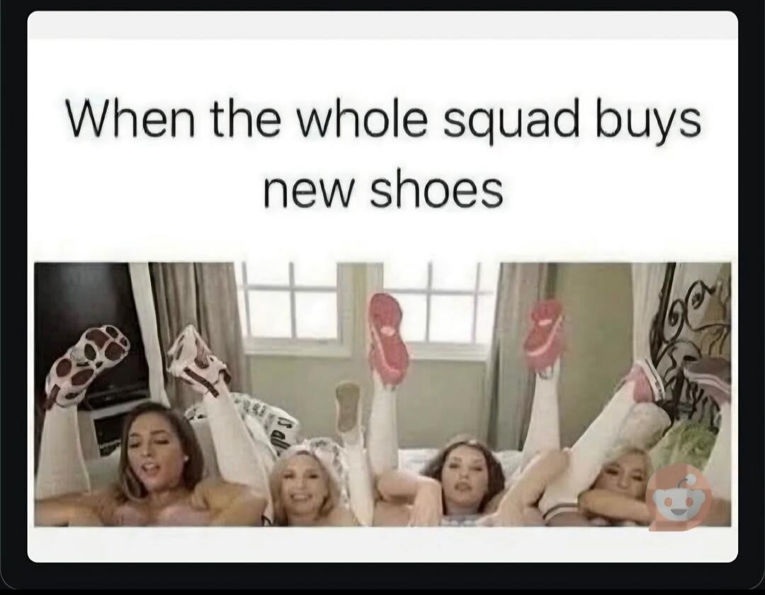 When the whole squad buys new shoes